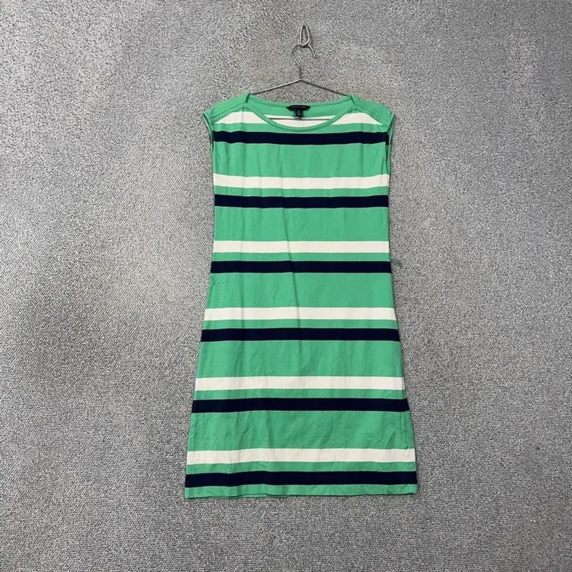 타미힐피거 스트라이프 그린 로고 민소매 원피스 S/P 상품이미지1