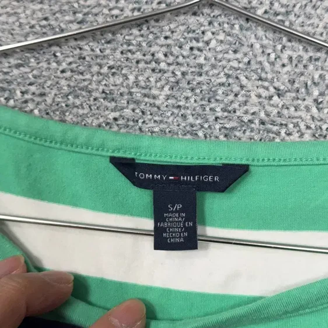 타미힐피거 스트라이프 그린 로고 민소매 원피스 S/P 상품이미지5