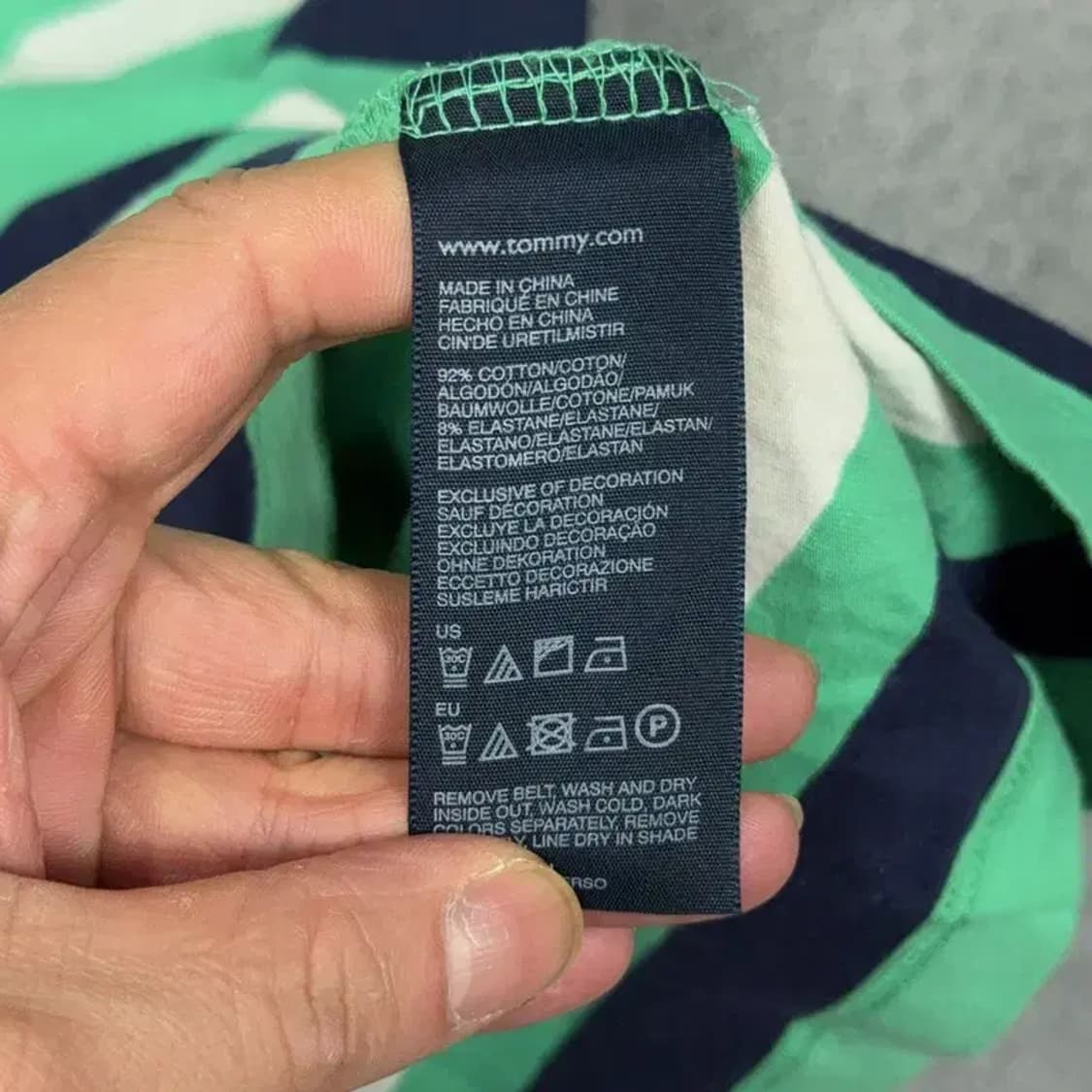 타미힐피거 스트라이프 그린 로고 민소매 원피스 S/P 상품이미지6