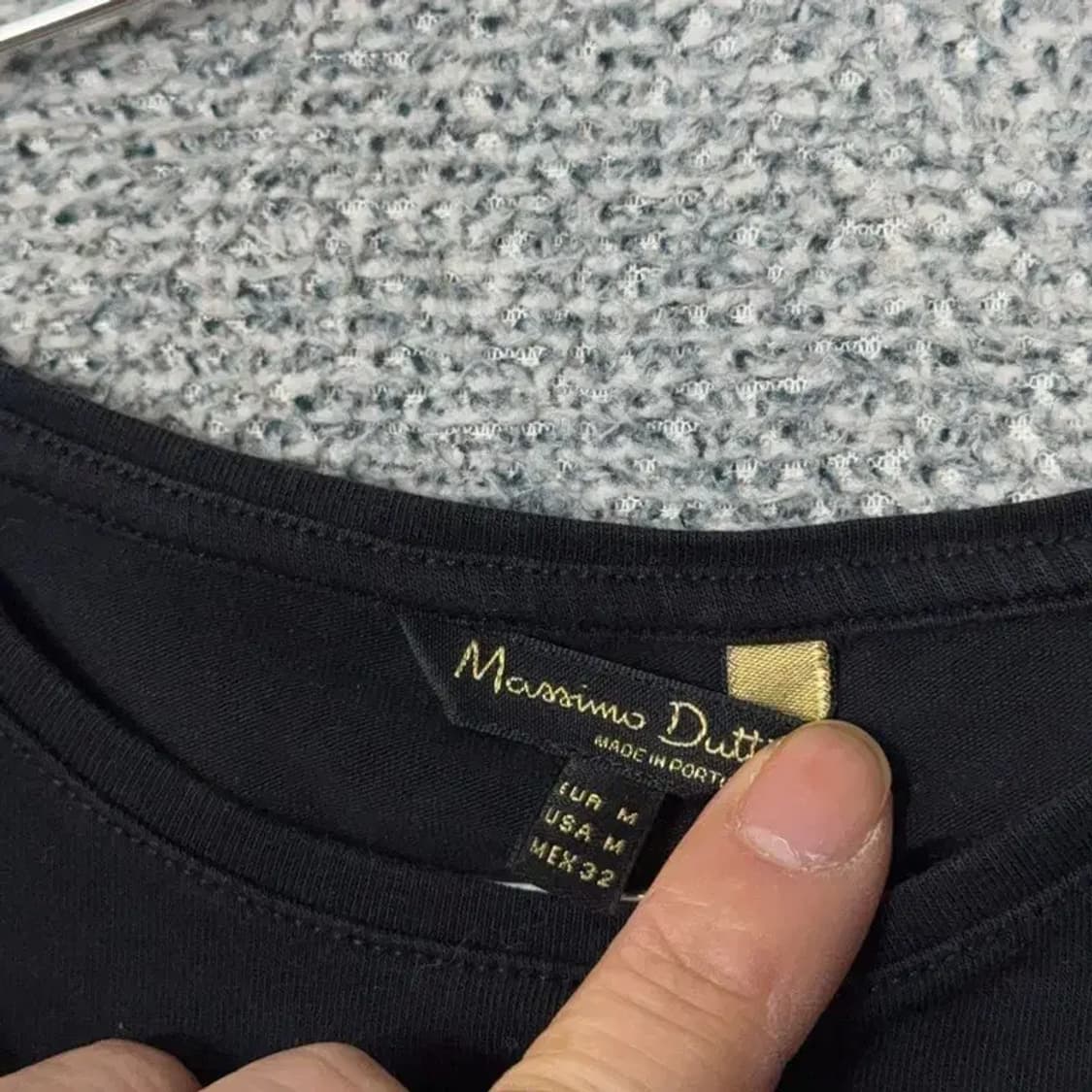 마시모두띠 블랙 여성 숏 반팔티 M 상품이미지5