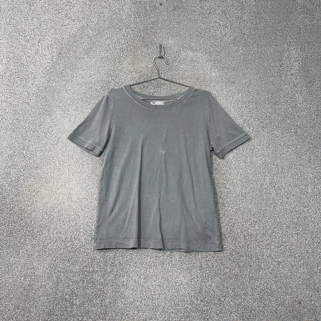 자라 그레이 빈티지 여성 반팔티 L 상품이미지1