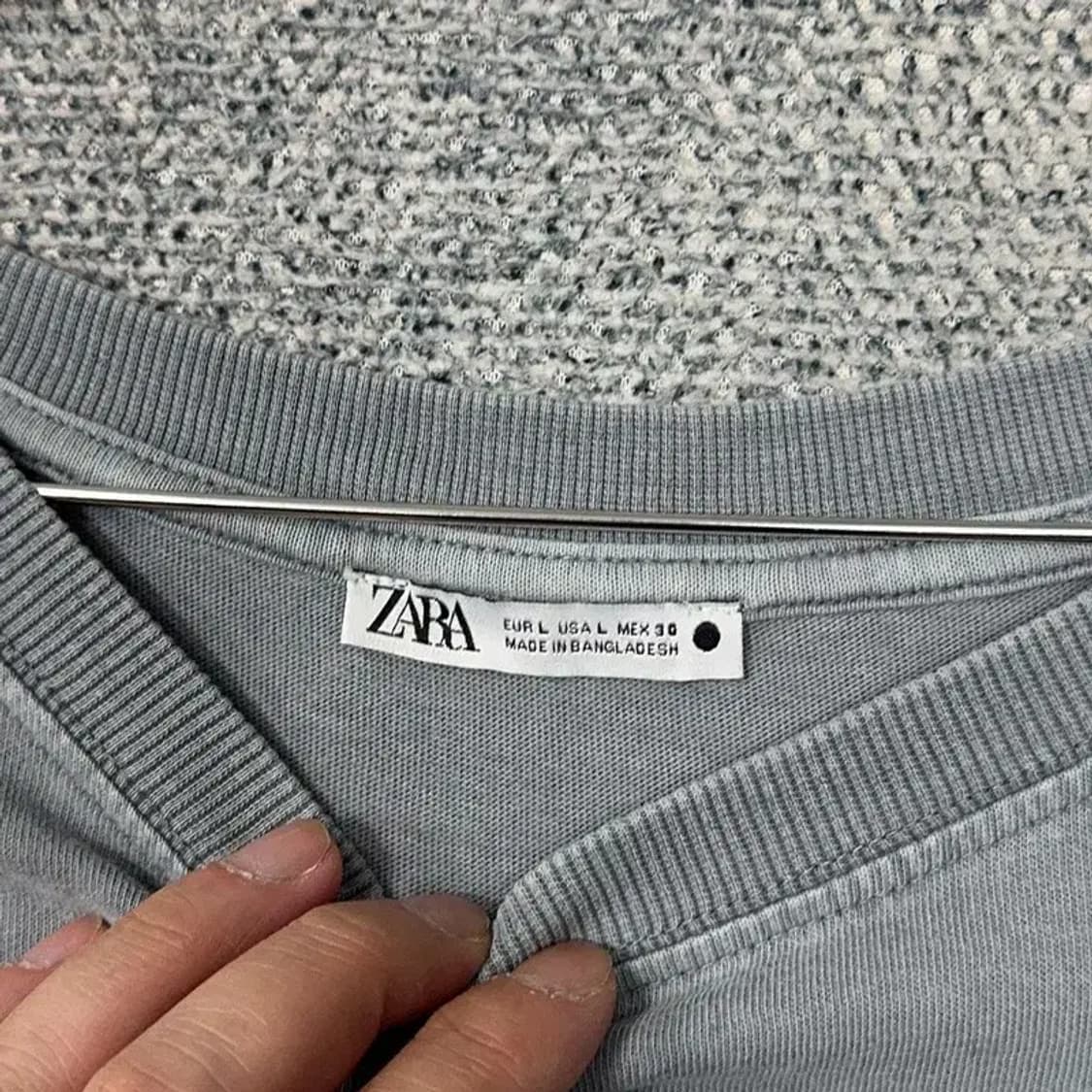 자라 그레이 빈티지 여성 반팔티 L 상품이미지3