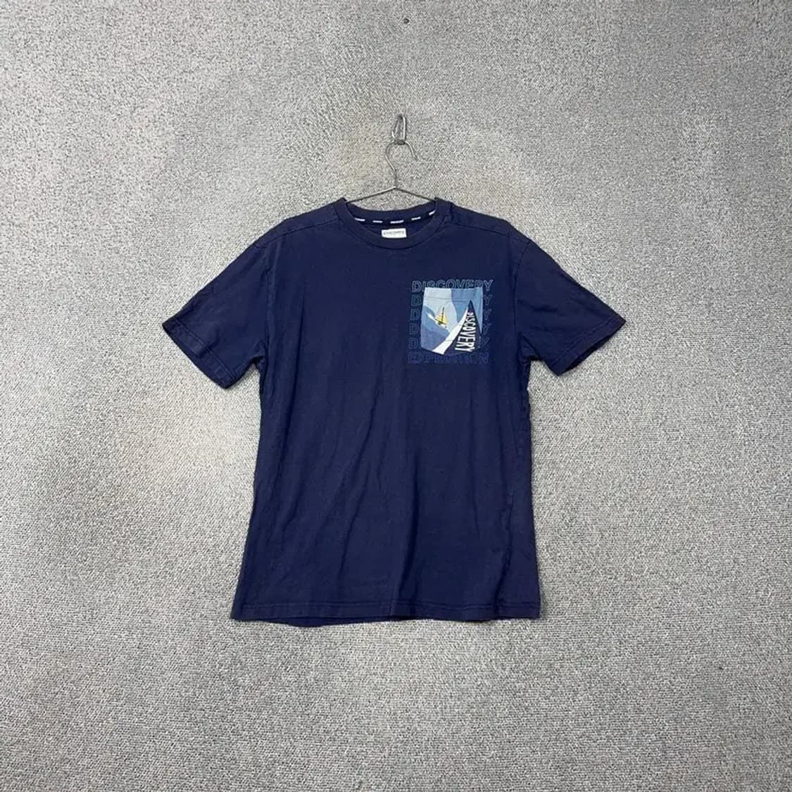 디스커버리 프린팅 로고 네이비 반팔티 100 상품이미지1
