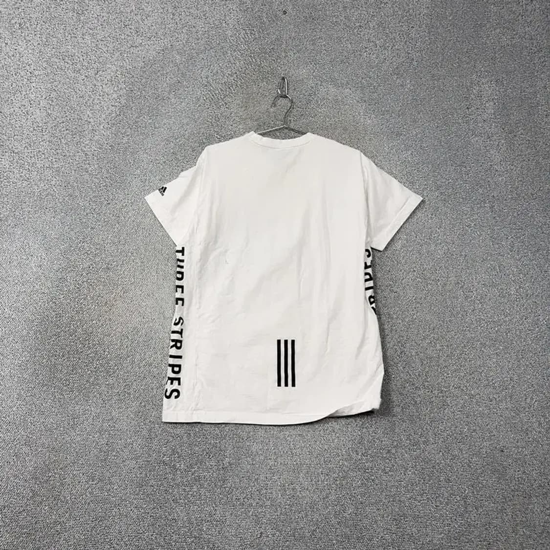 아디다스 화이트 코튼 프린팅 반팔티 L 상품이미지2