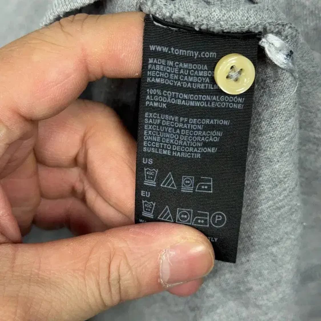 타미힐피거 라이트 그레이 로고 반팔 카라티 S 상품이미지6