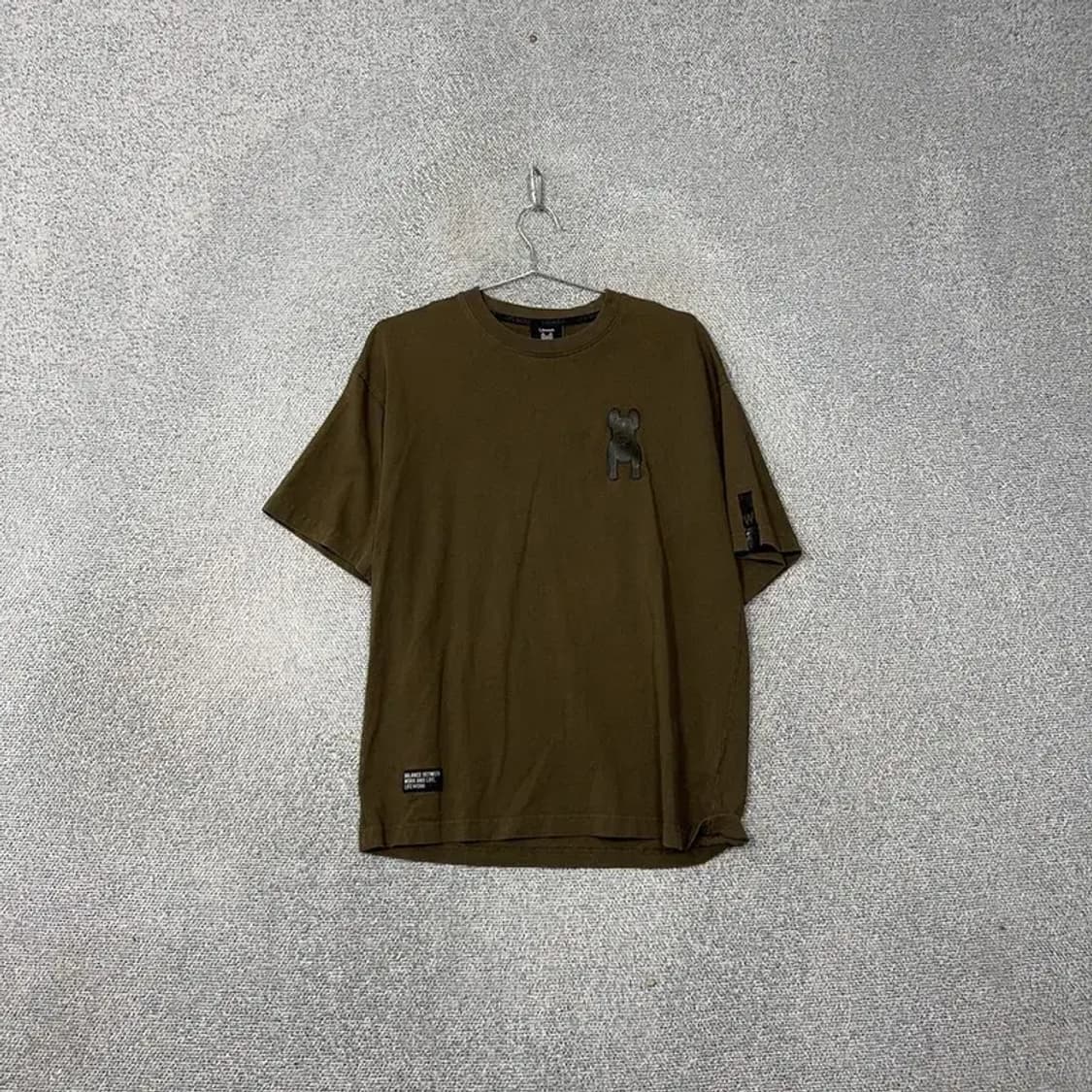 라이프워크 카키 로고 프린팅 오버핏 반팔티 S 상품이미지1