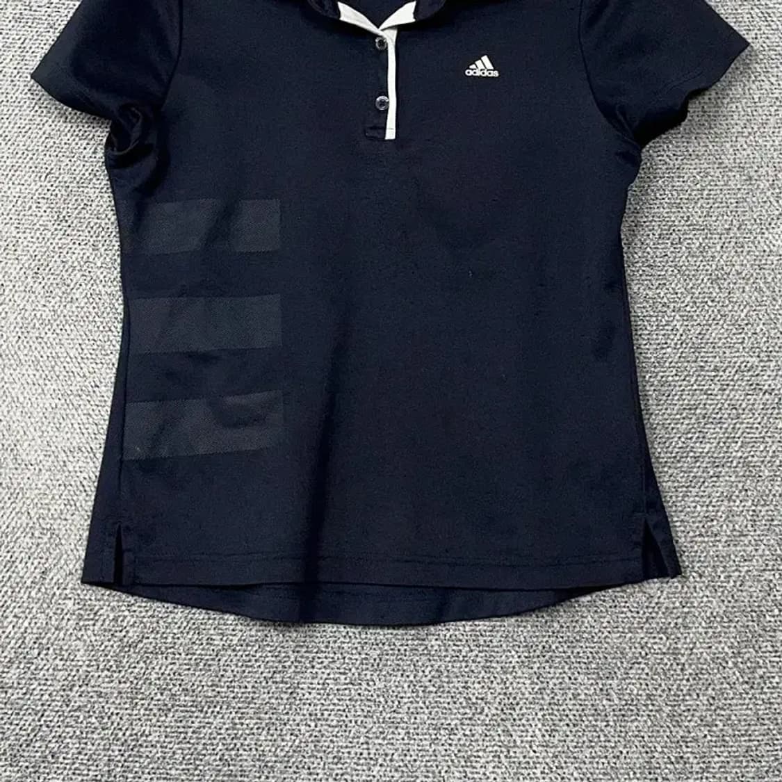 아디다스 네이비 로고 여성 골프 운동 기능성 반팔 카라티 M 상품이미지4