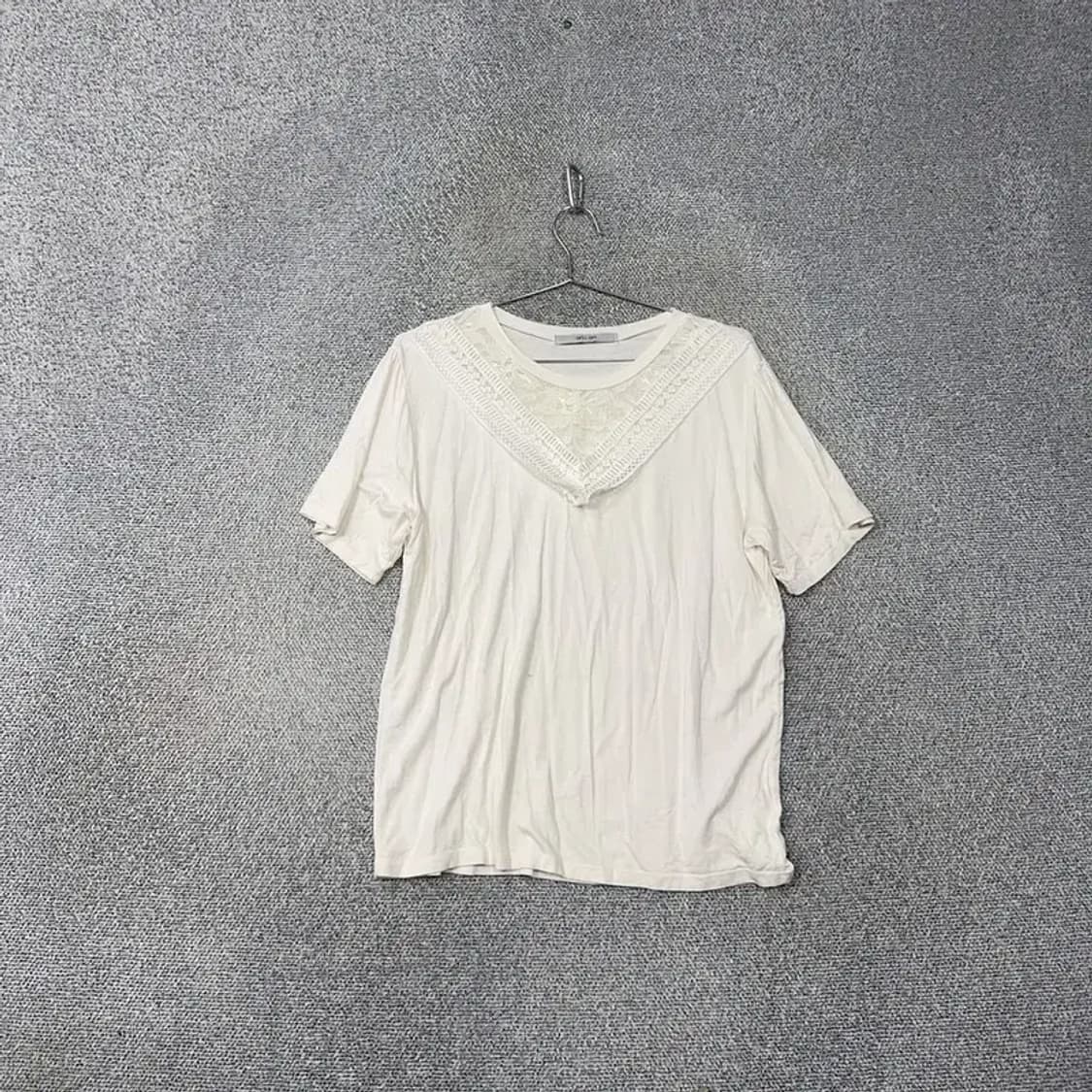 온앤온 화이트 레이스 반팔티 82-160 상품이미지1