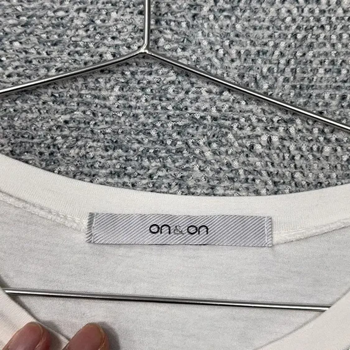 온앤온 화이트 레이스 반팔티 82-160 상품이미지3