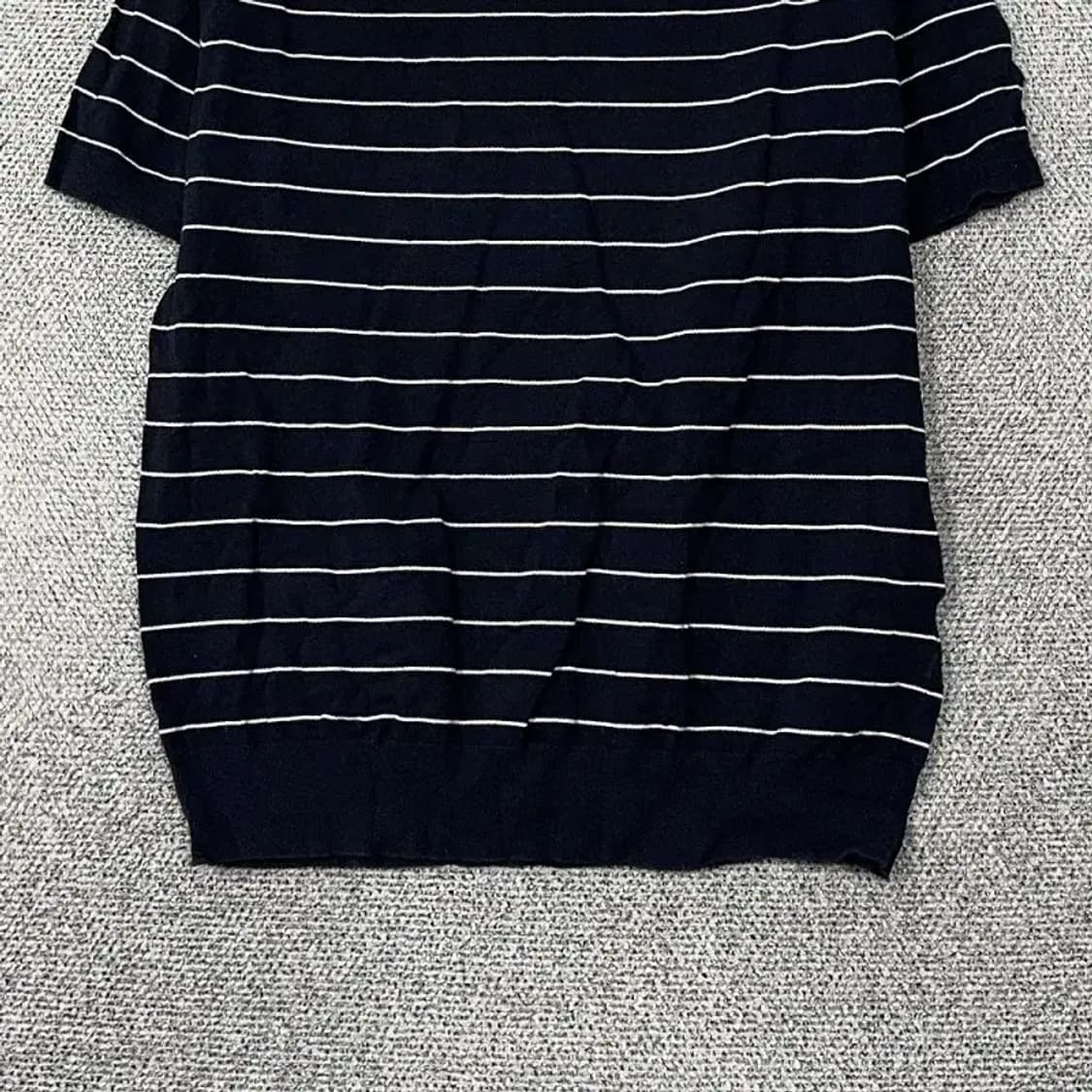 유니클로 스트라이프 네이비 반팔티 L 상품이미지4