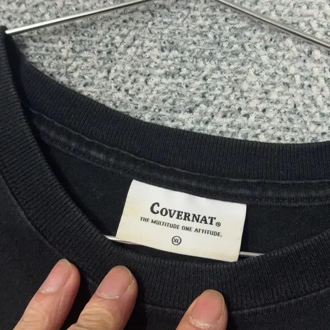 커버낫 프린팅 블랙 반팔 티 XL 상품이미지3