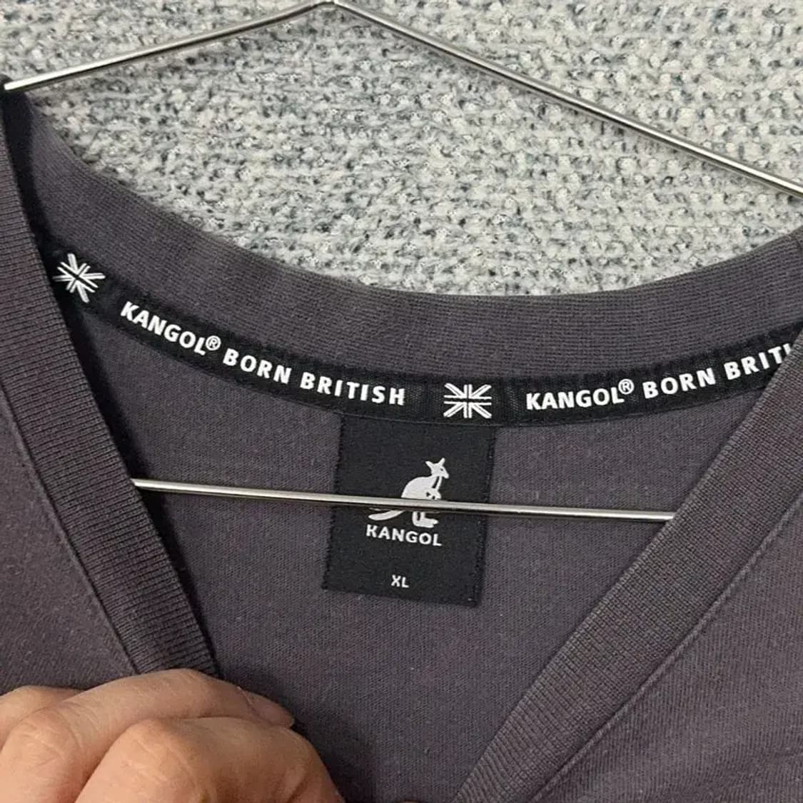 캉골 그레이 로고 캐주얼 오버핏 반팔 티 XL 상품이미지3