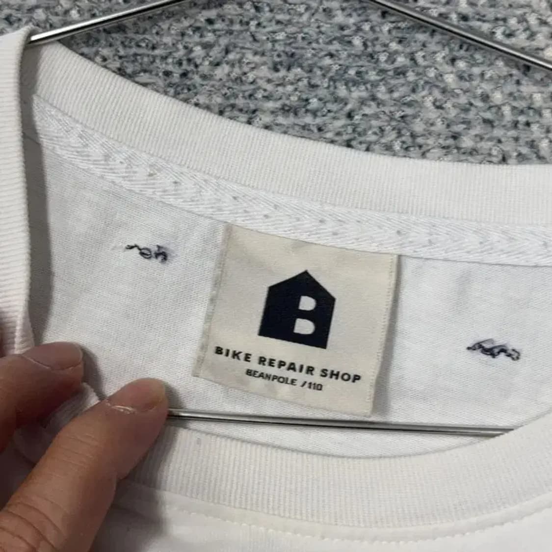 빈폴 도트 화이트 남성 캐주얼 반팔 티 110 상품이미지3