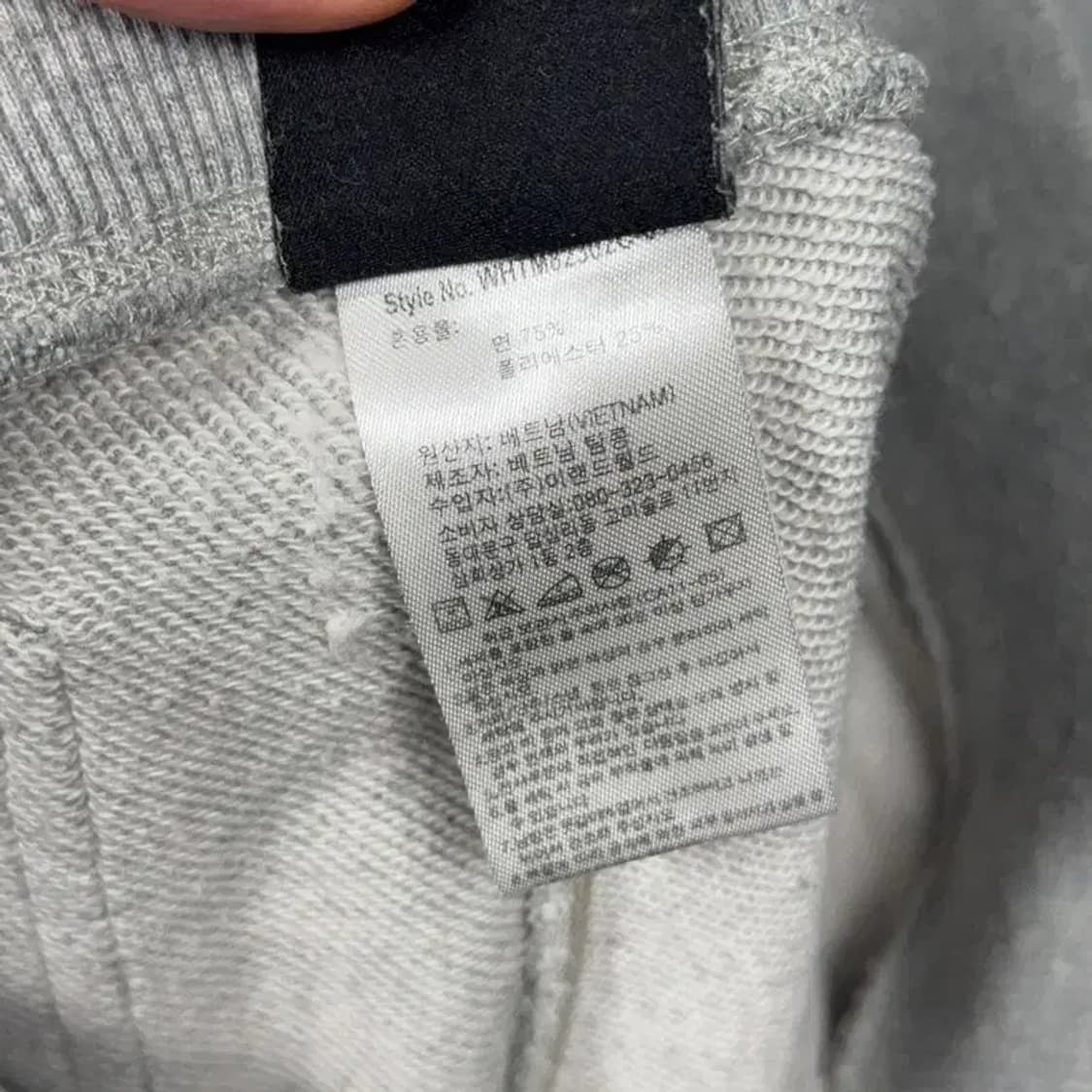 후아유 라이트 그레이 로고 밴딩 코튼 반바지 S 상품이미지5