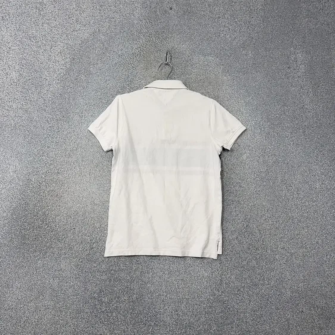 타미힐피거 화이트 로고 남성 캐주얼 반팔 카라티 M 상품이미지2