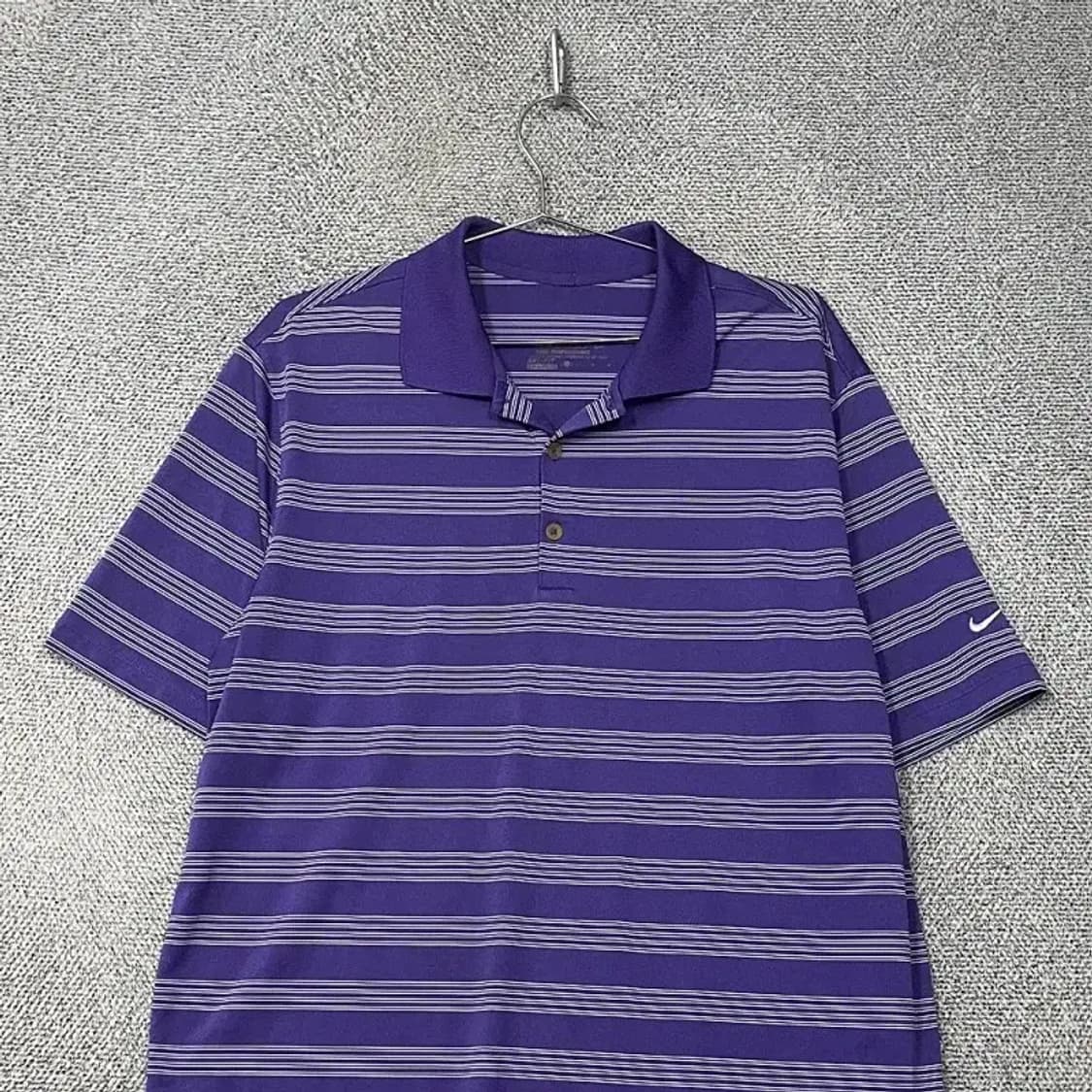 나이키 스트라이프 퍼플 남성 반팔 카라티 XL 상품이미지3