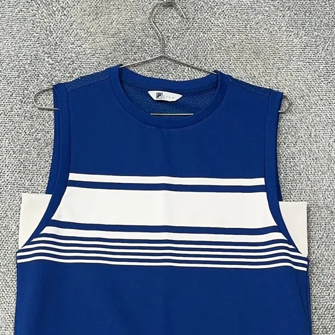 휠라 블루 기능성 민소매 나시 티 95 상품이미지3