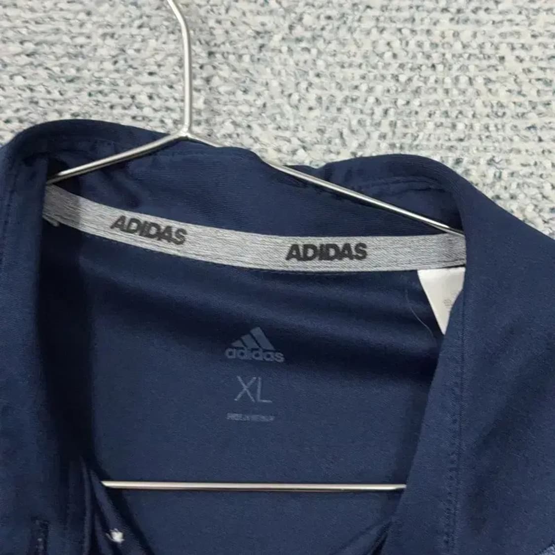 아디다스 네이비 완장 로고 기능성 여성 반팔 카라티 XL 상품이미지3