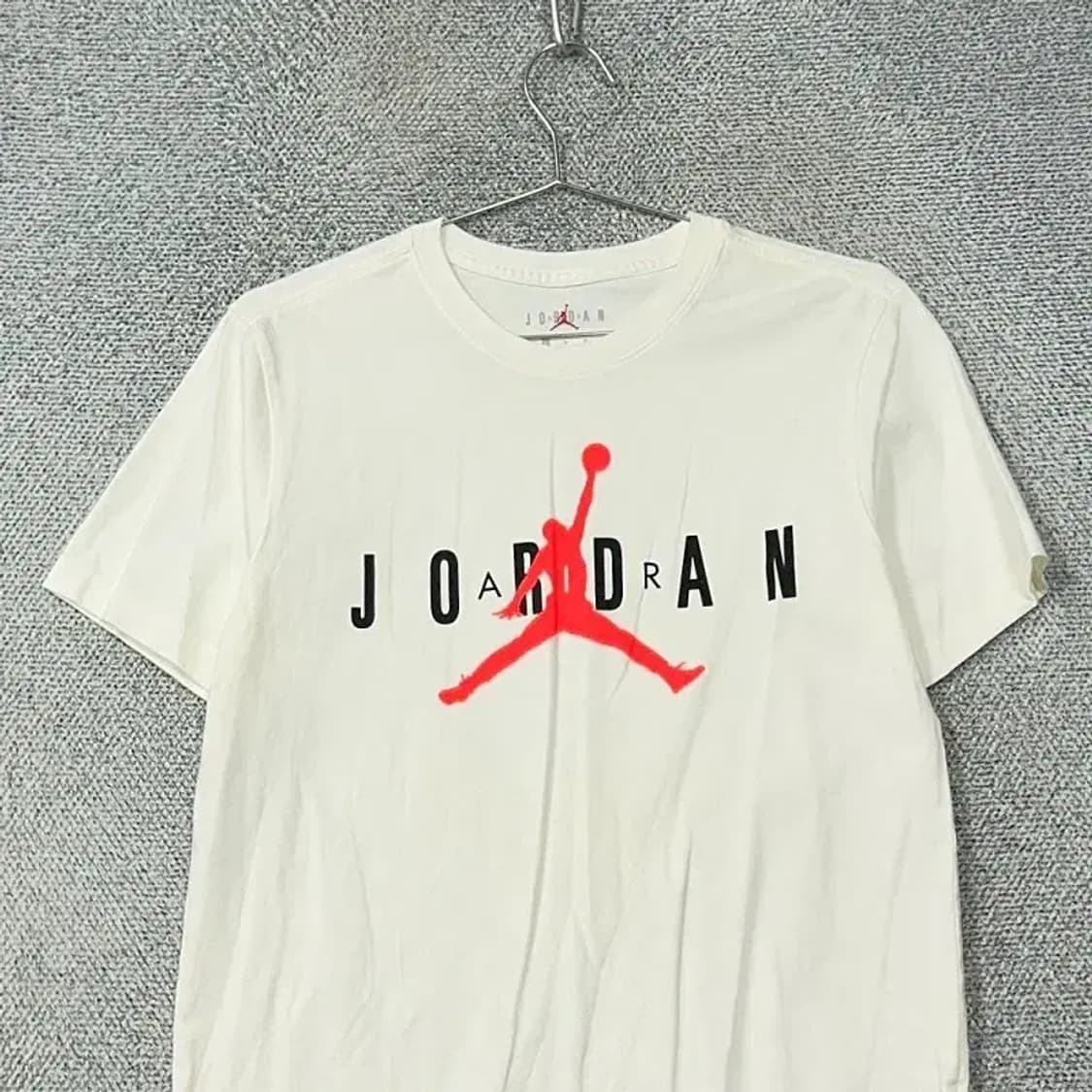 조던 로고 프린팅 화이트 남성 반팔 티 L 상품이미지3