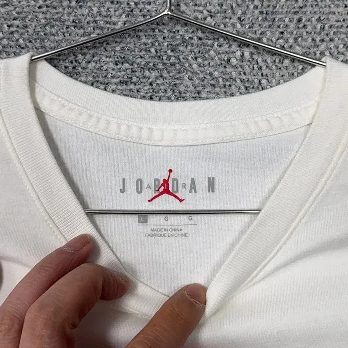 조던 로고 프린팅 화이트 남성 반팔 티 L 상품이미지5