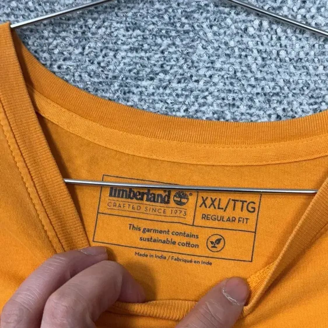 팀버랜드 백프린팅 로고 오렌지 반팔 티 XXL 상품이미지6