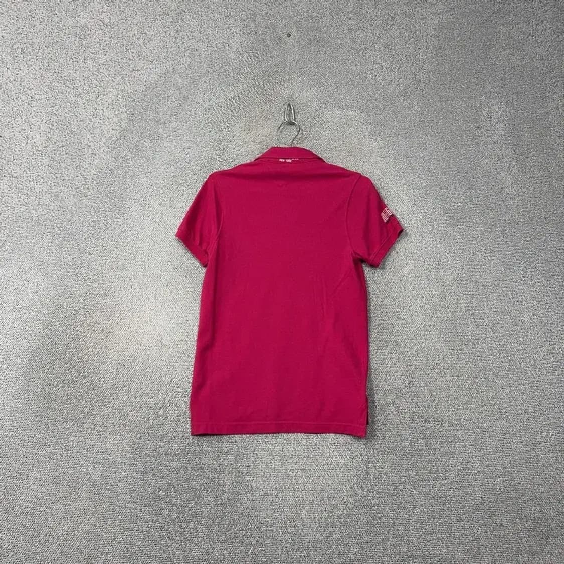 타미힐피거 핑크 자수 로고 반팔 카라티 XS 상품이미지2