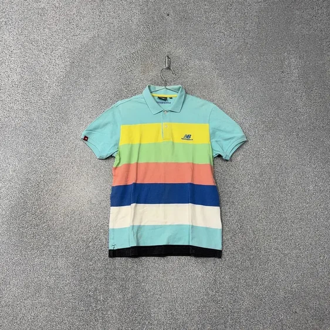 뉴발란스 스트라이프 다채색 남성 반팔 카라티 95 상품이미지1