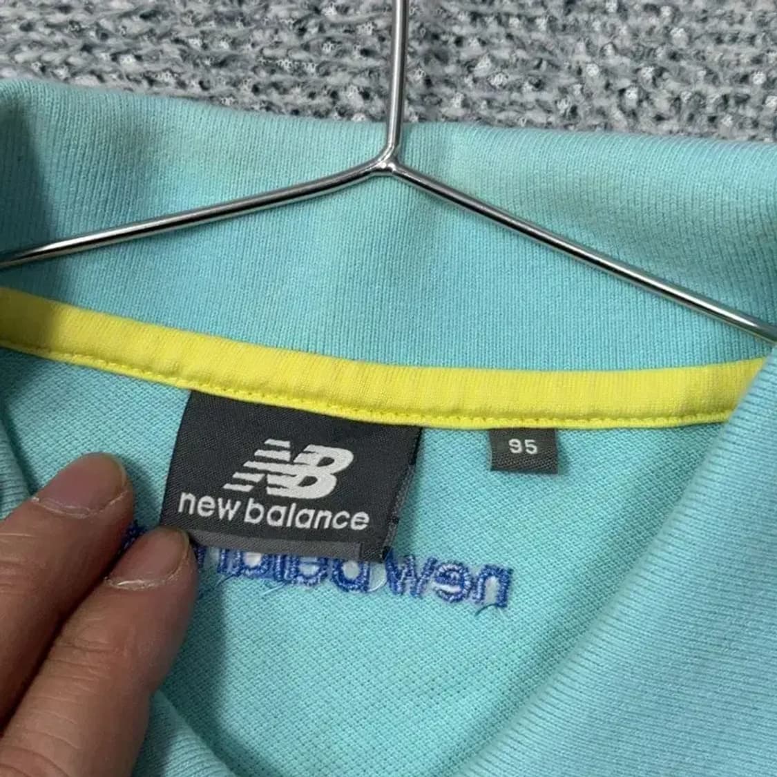 뉴발란스 스트라이프 다채색 남성 반팔 카라티 95 상품이미지3