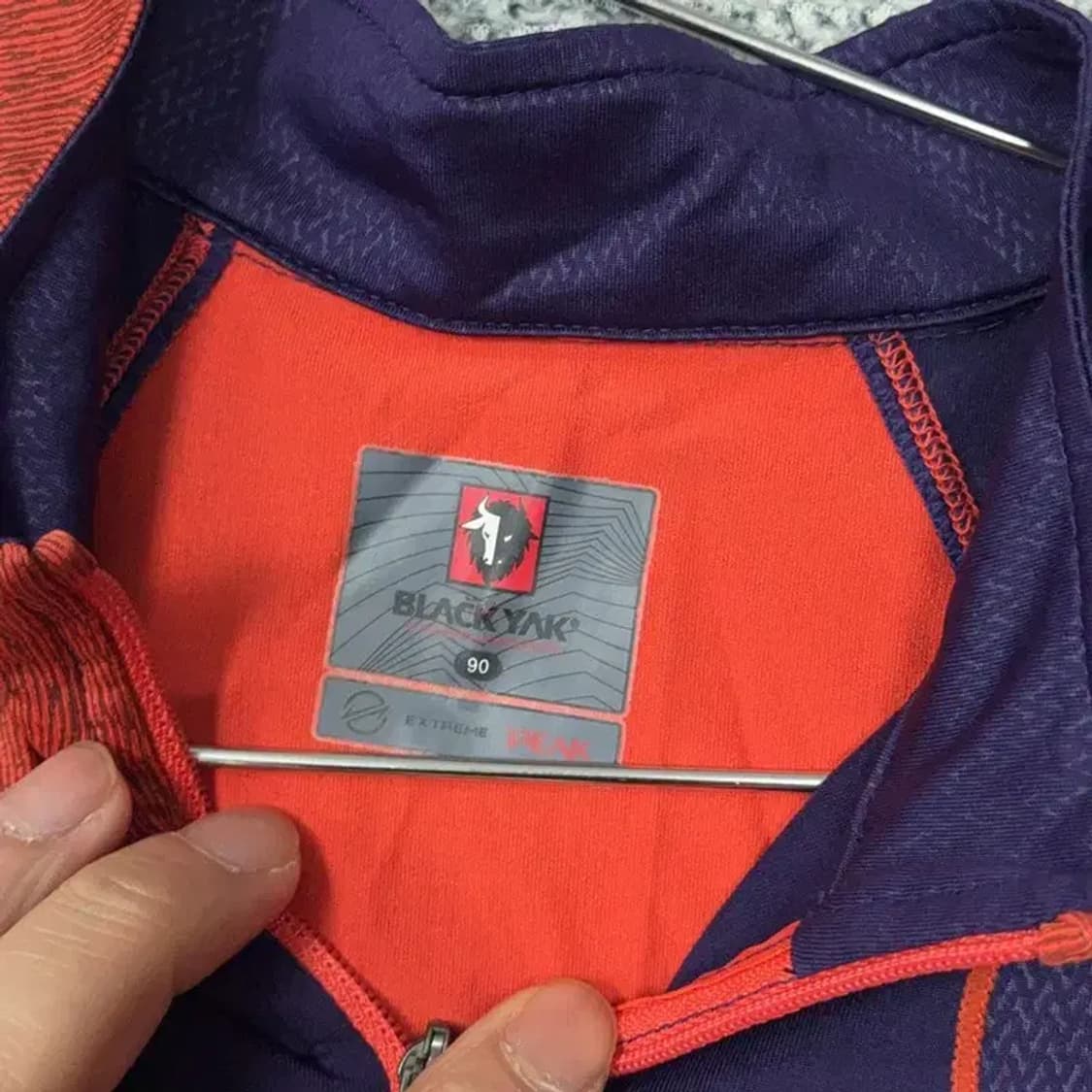 블랙야크 로고 등산 기능성 반집업 반팔티 90 상품이미지5