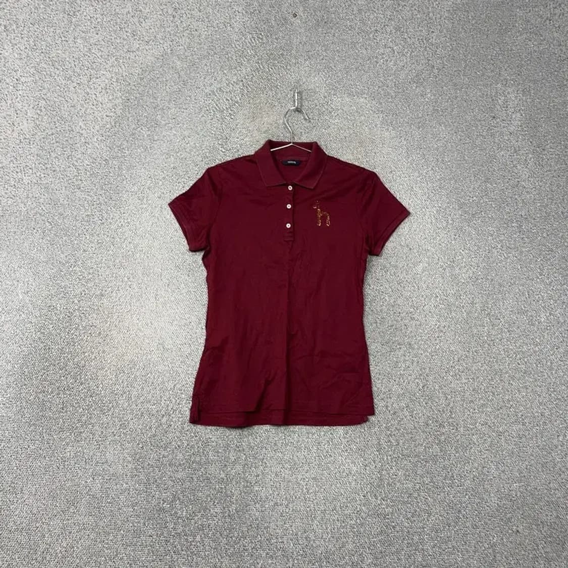 해지스 버건디 로고 여성 반팔 카라티 90 상품이미지1