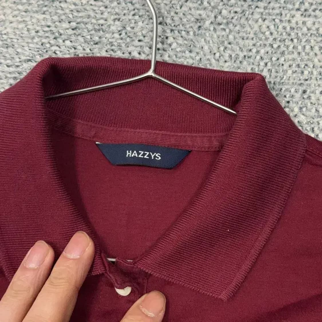 해지스 버건디 로고 여성 반팔 카라티 90 상품이미지5