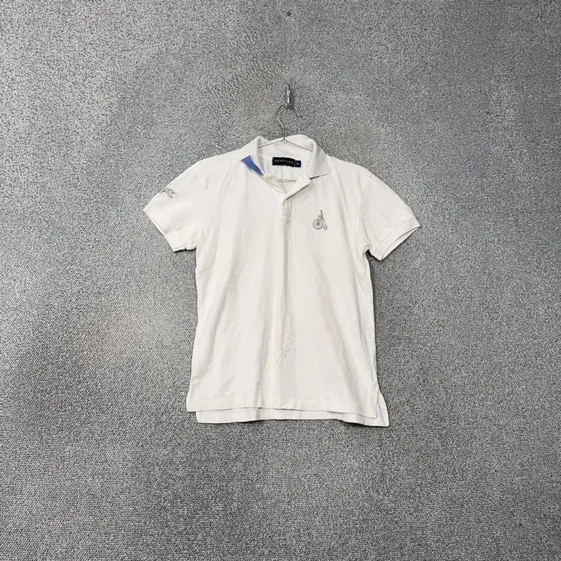 빈폴 캐주얼 로고 화이트 반팔 카라티 M 상품이미지1