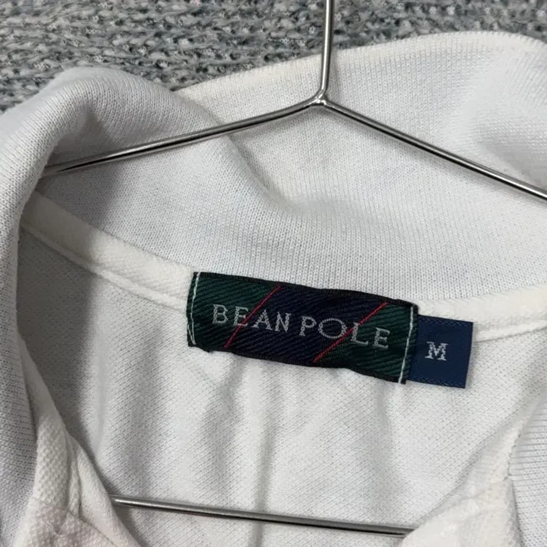 빈폴 캐주얼 로고 화이트 반팔 카라티 M 상품이미지3