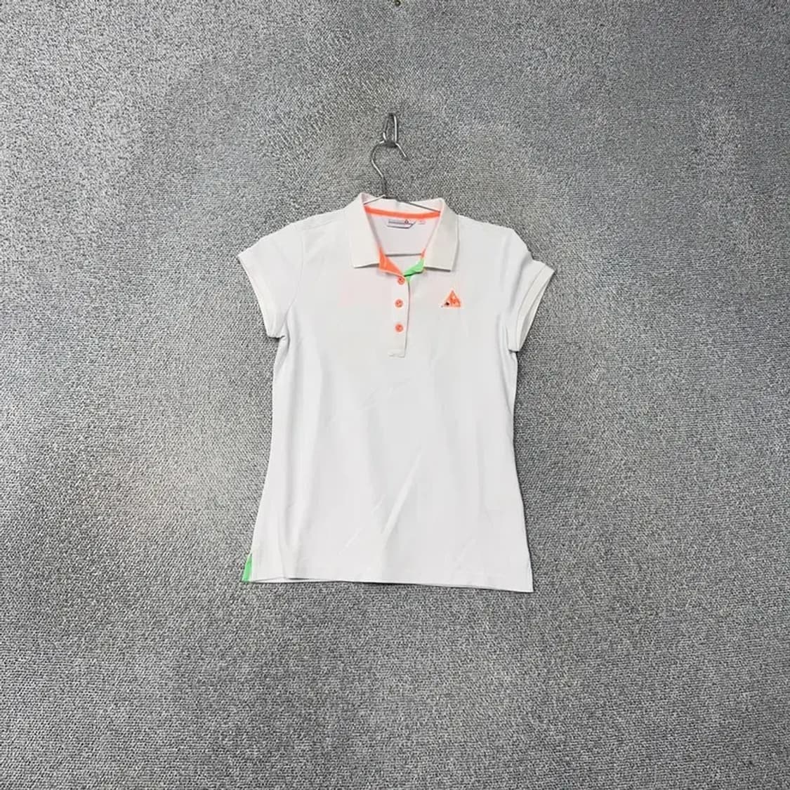 르꼬끄 여성 골프 화이트 반팔 카라티 M 상품이미지1