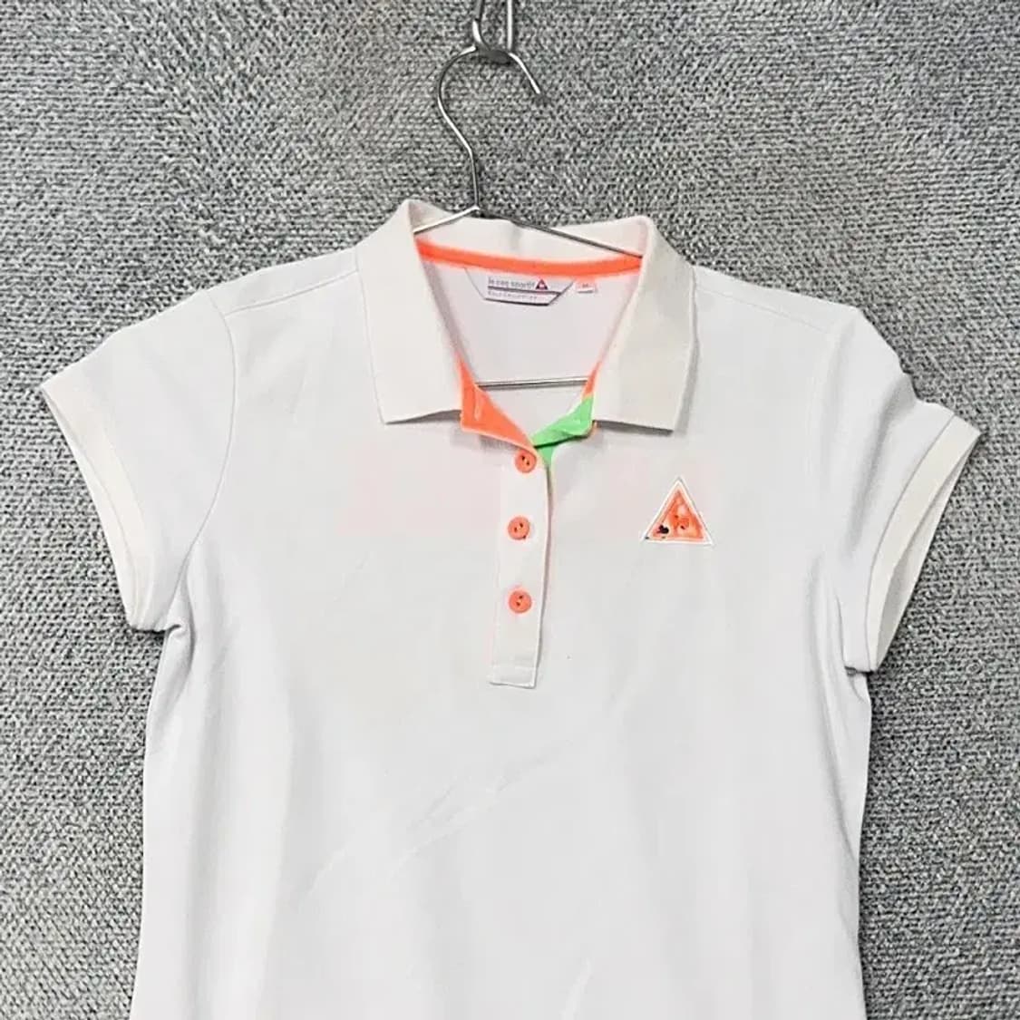 르꼬끄 여성 골프 화이트 반팔 카라티 M 상품이미지3