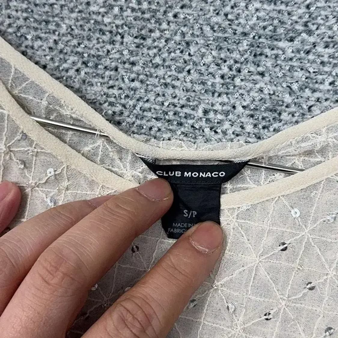 클럽모나코 여성 크림 나시 반팔 티 S 상품이미지5