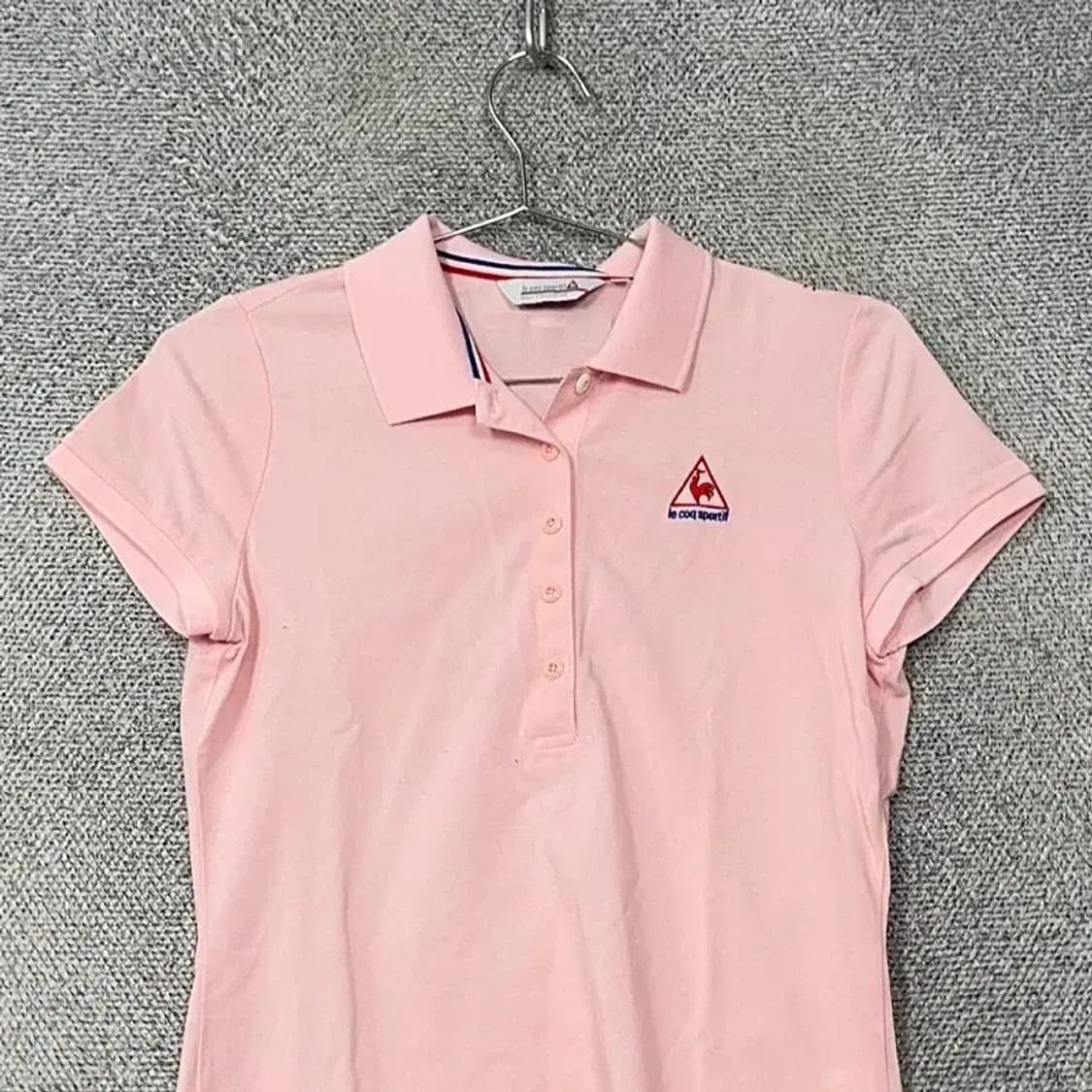 르꼬끄 여성 골프 라이트 핑크 반팔 카라티 M 상품이미지3