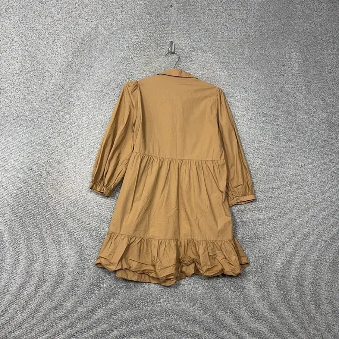 자라 카멜 톤 여성 캐주얼 셔츠 원피스 S 상품이미지2