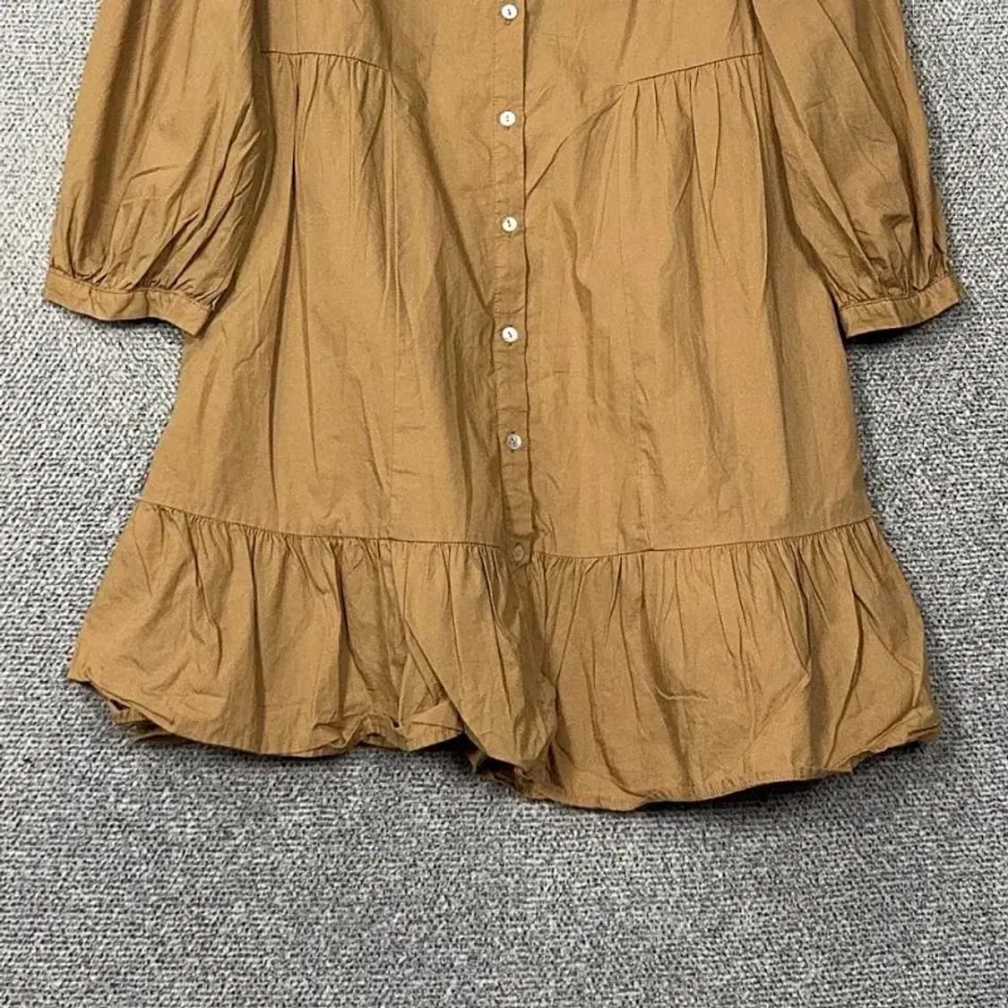 자라 카멜 톤 여성 캐주얼 셔츠 원피스 S 상품이미지4