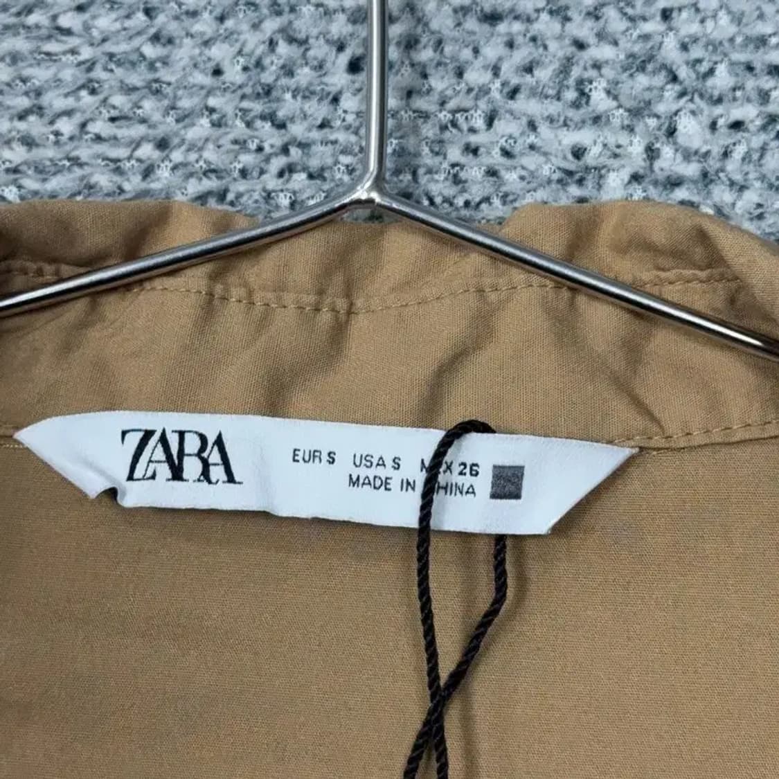 자라 카멜 톤 여성 캐주얼 셔츠 원피스 S 상품이미지5