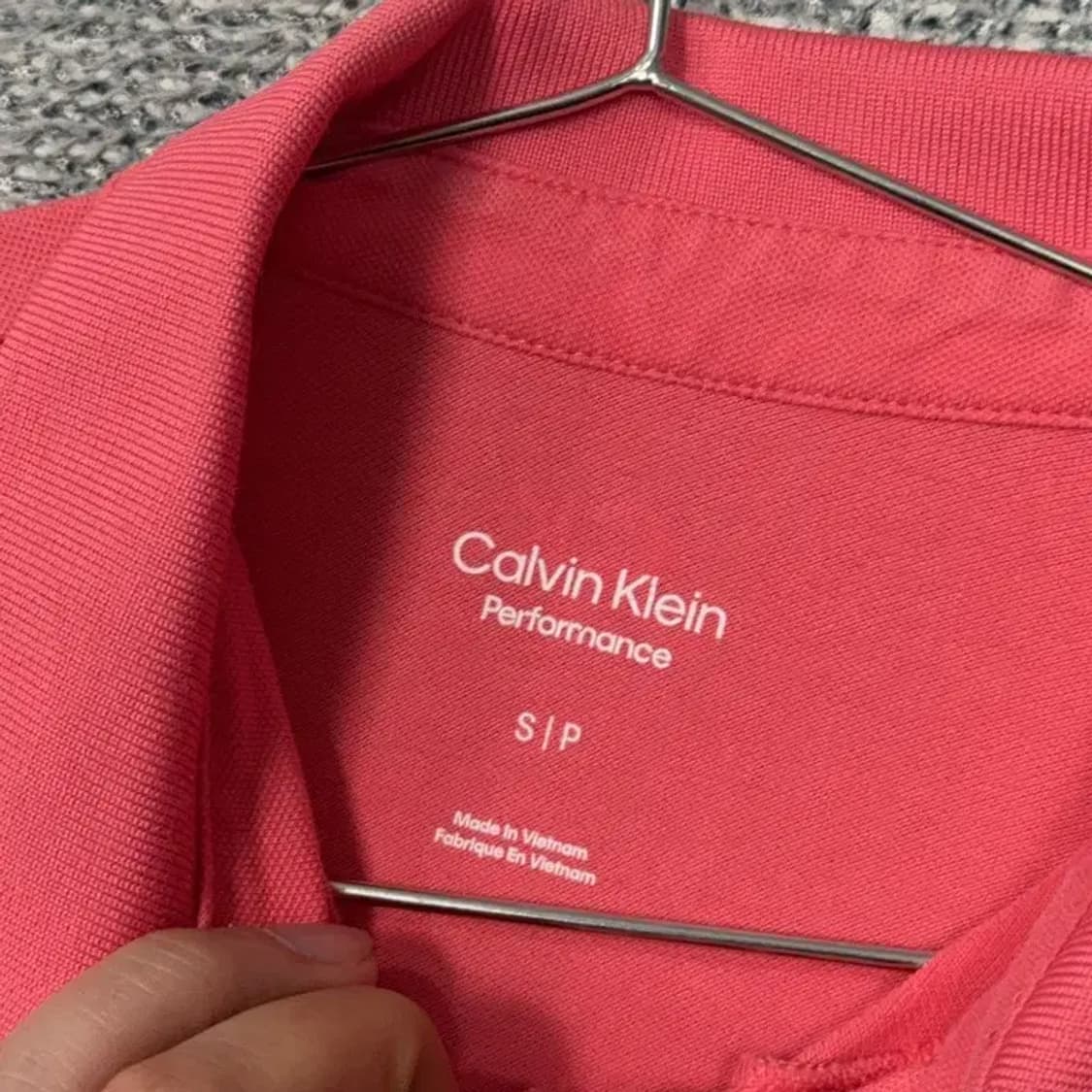 캘빈클라인 코랄 로고 기능성 여성 반팔 카라티 S 상품이미지3