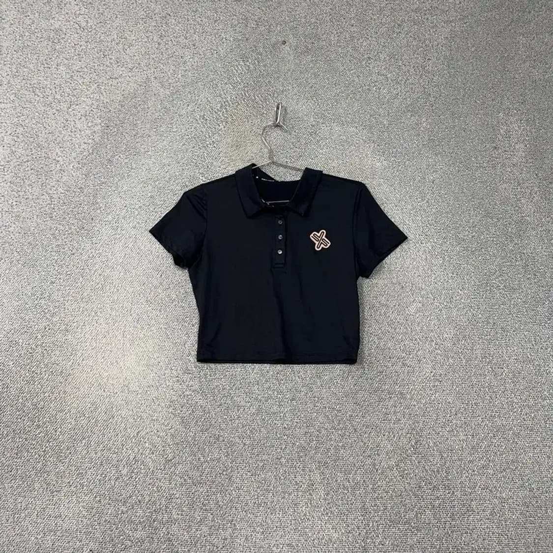 젝시믹스 로고 여성 운동 기능성 크롭 반팔티 L 상품이미지1