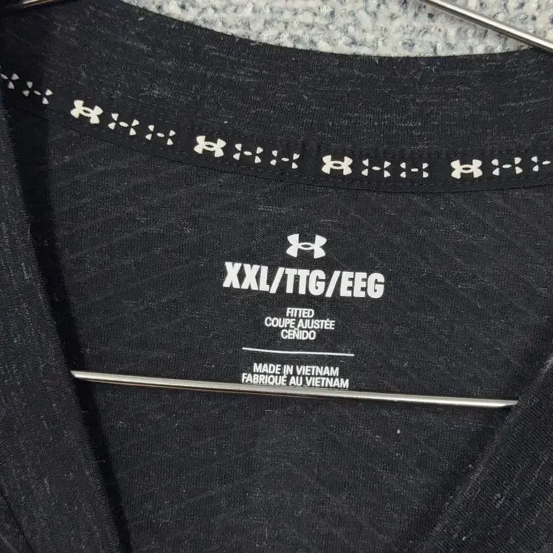 언더아머 블랙 반집업 운동 기능성 긴팔티 XXL 상품이미지3