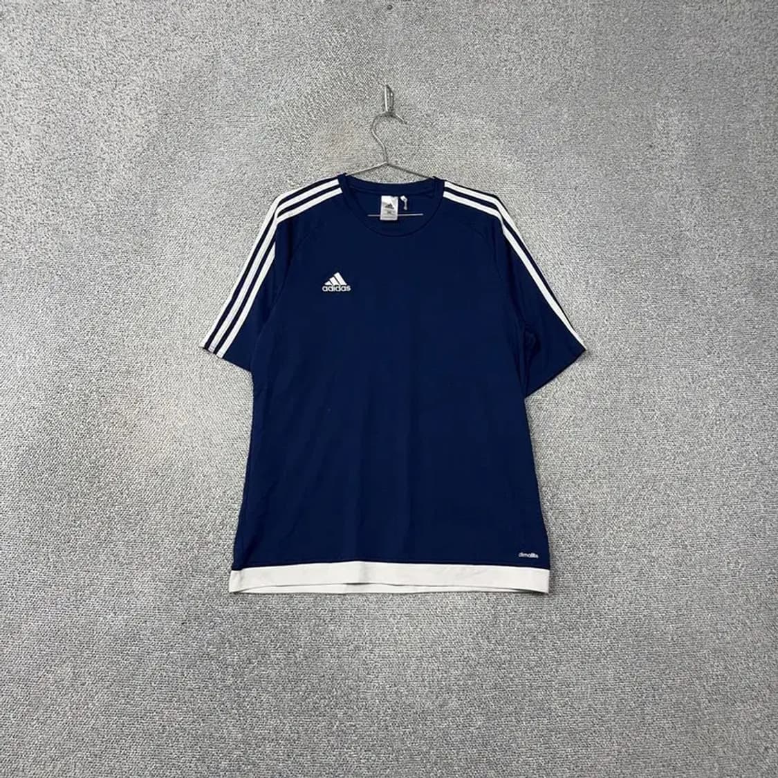 아디다스 네이비 로고 삼선 기능성 운동 반팔티 3XL 상품이미지1