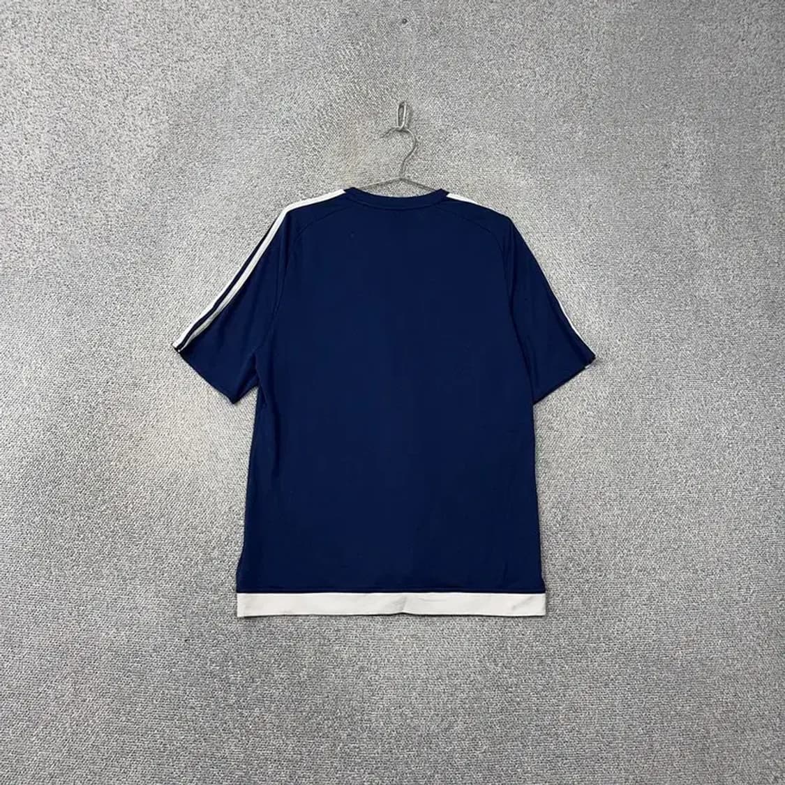 아디다스 네이비 로고 삼선 기능성 운동 반팔티 3XL 상품이미지2