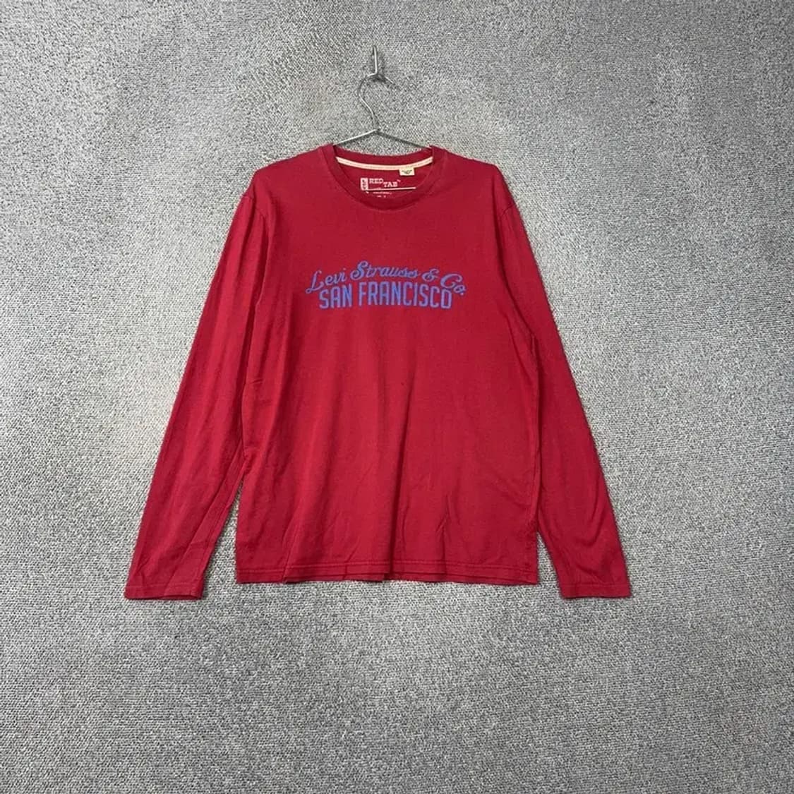 리바이스 프린팅 레드 로고 슬리브 긴팔티 L 상품이미지1