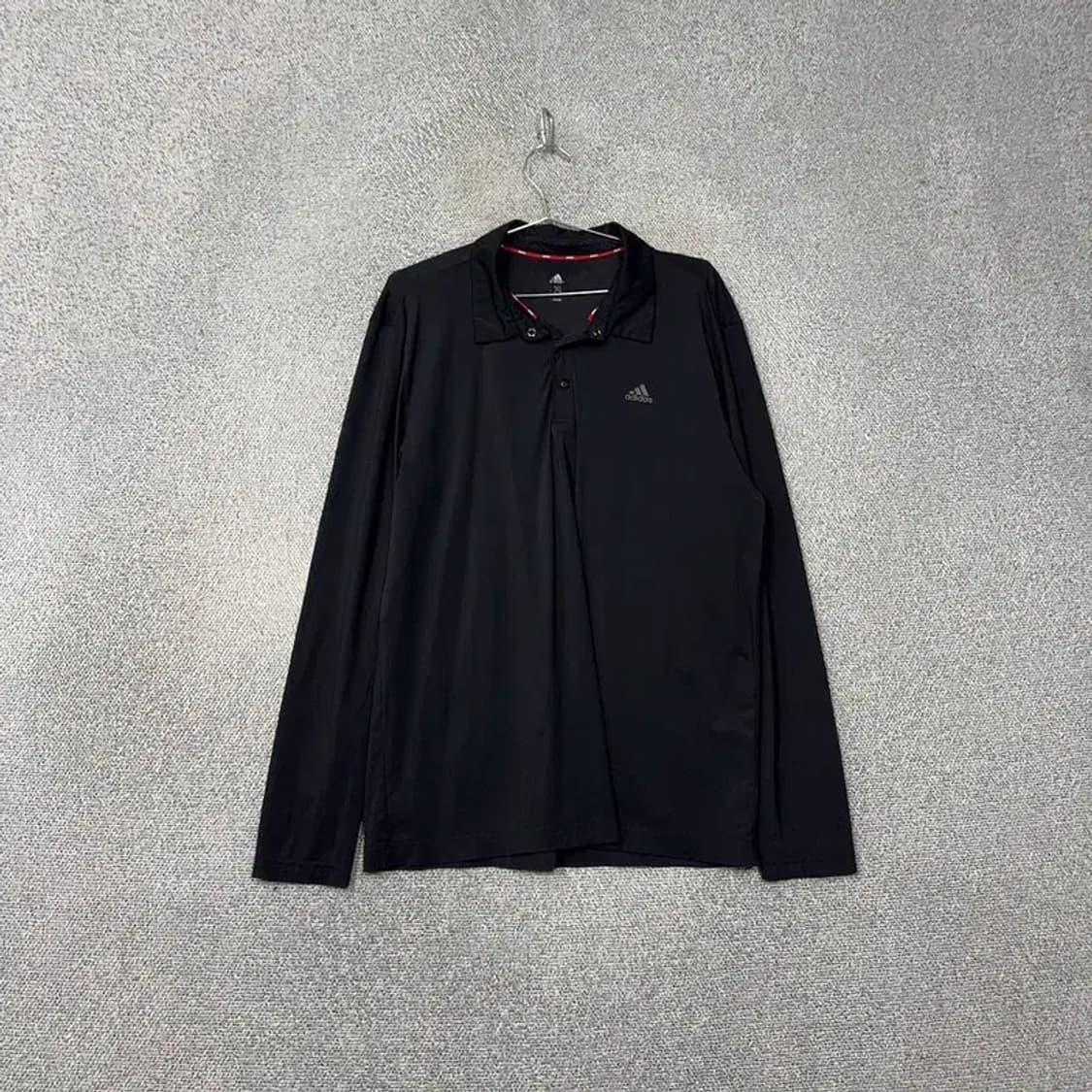 아디다스 블랙 로고 남성 기능성 긴팔 카라티 XL 상품이미지1