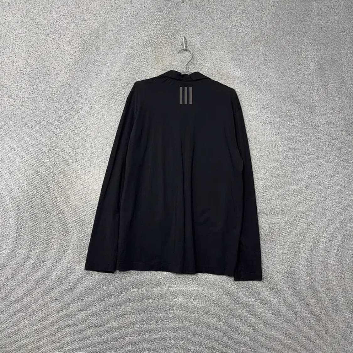 아디다스 블랙 로고 남성 기능성 긴팔 카라티 XL 상품이미지2