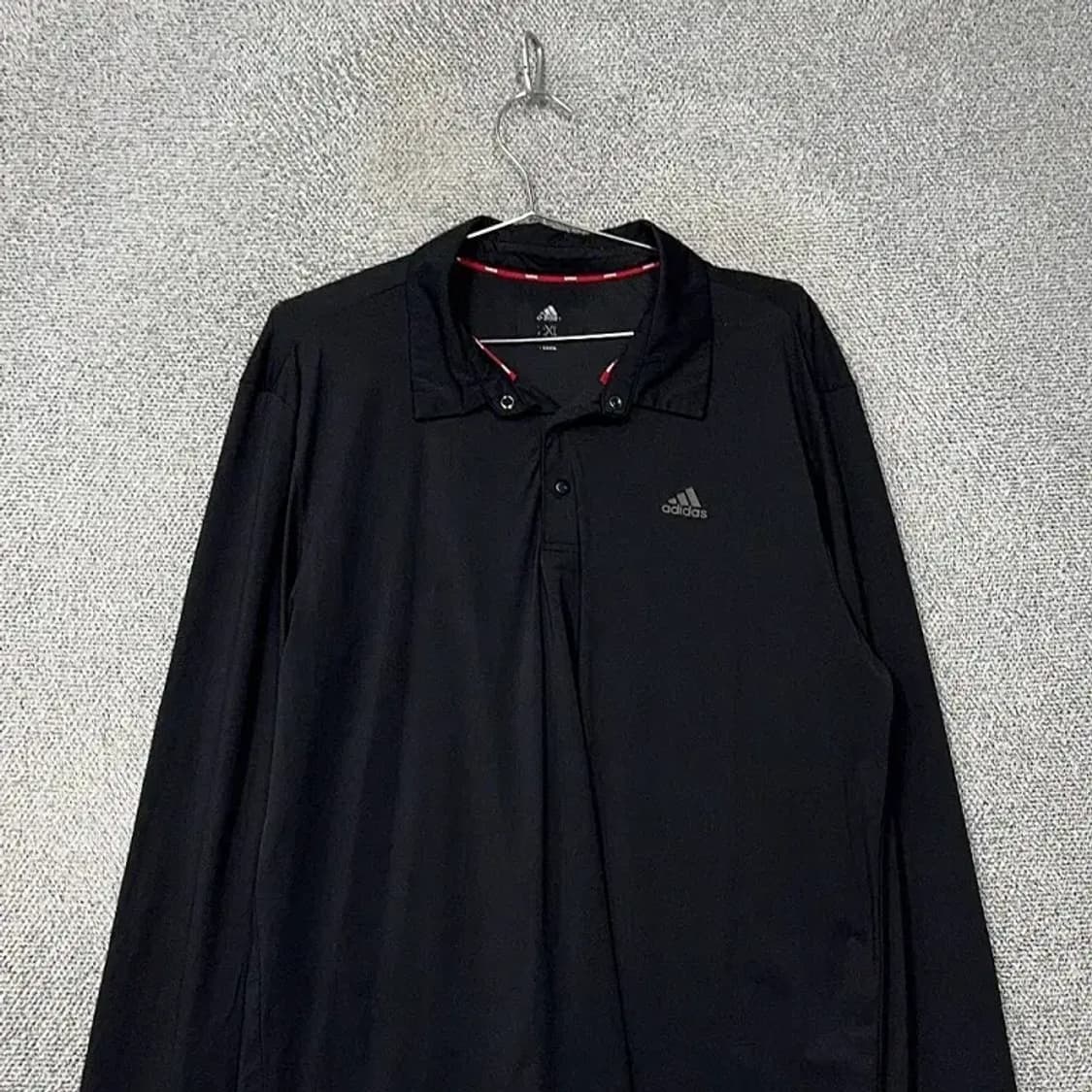 아디다스 블랙 로고 남성 기능성 긴팔 카라티 XL 상품이미지3