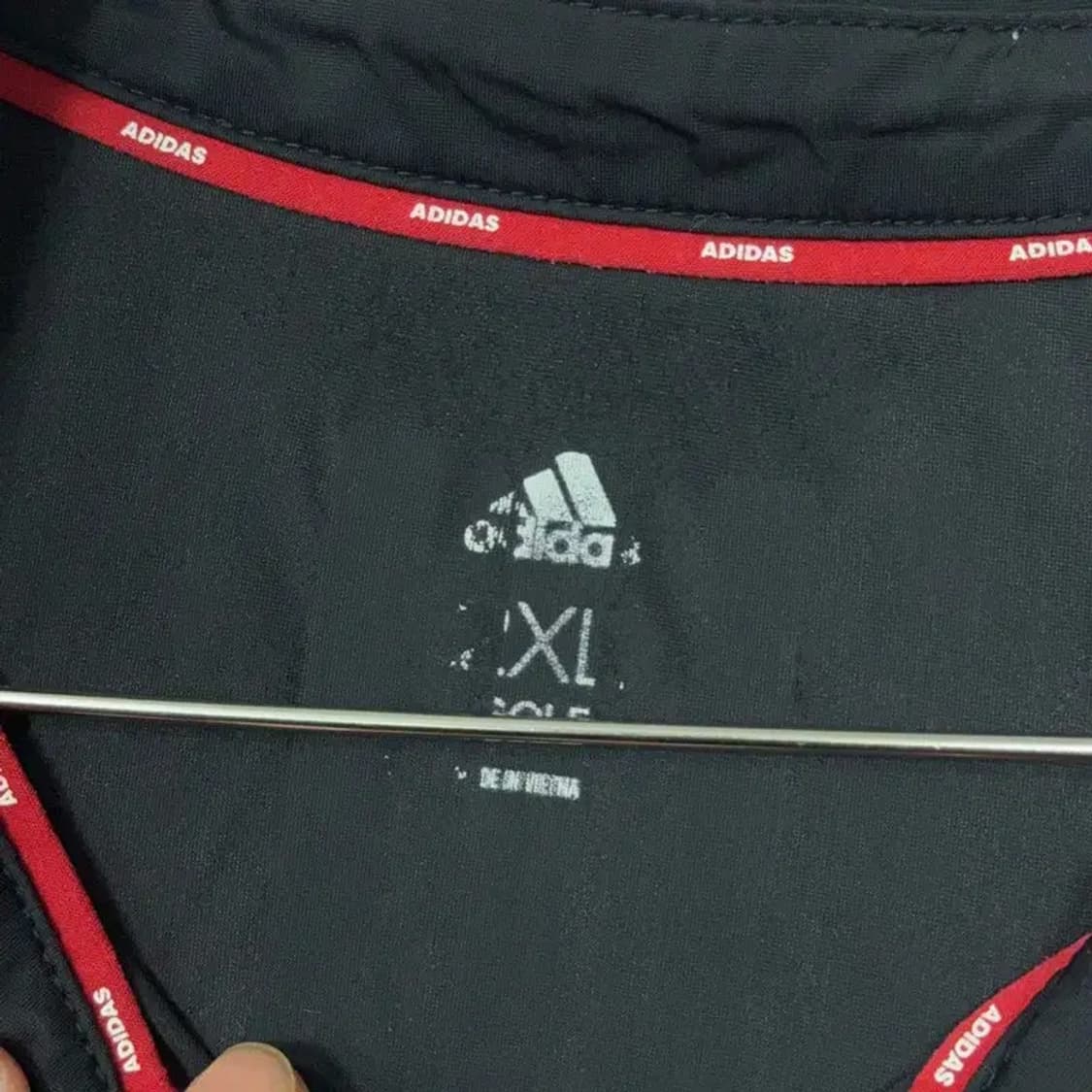 아디다스 블랙 로고 남성 기능성 긴팔 카라티 XL 상품이미지5